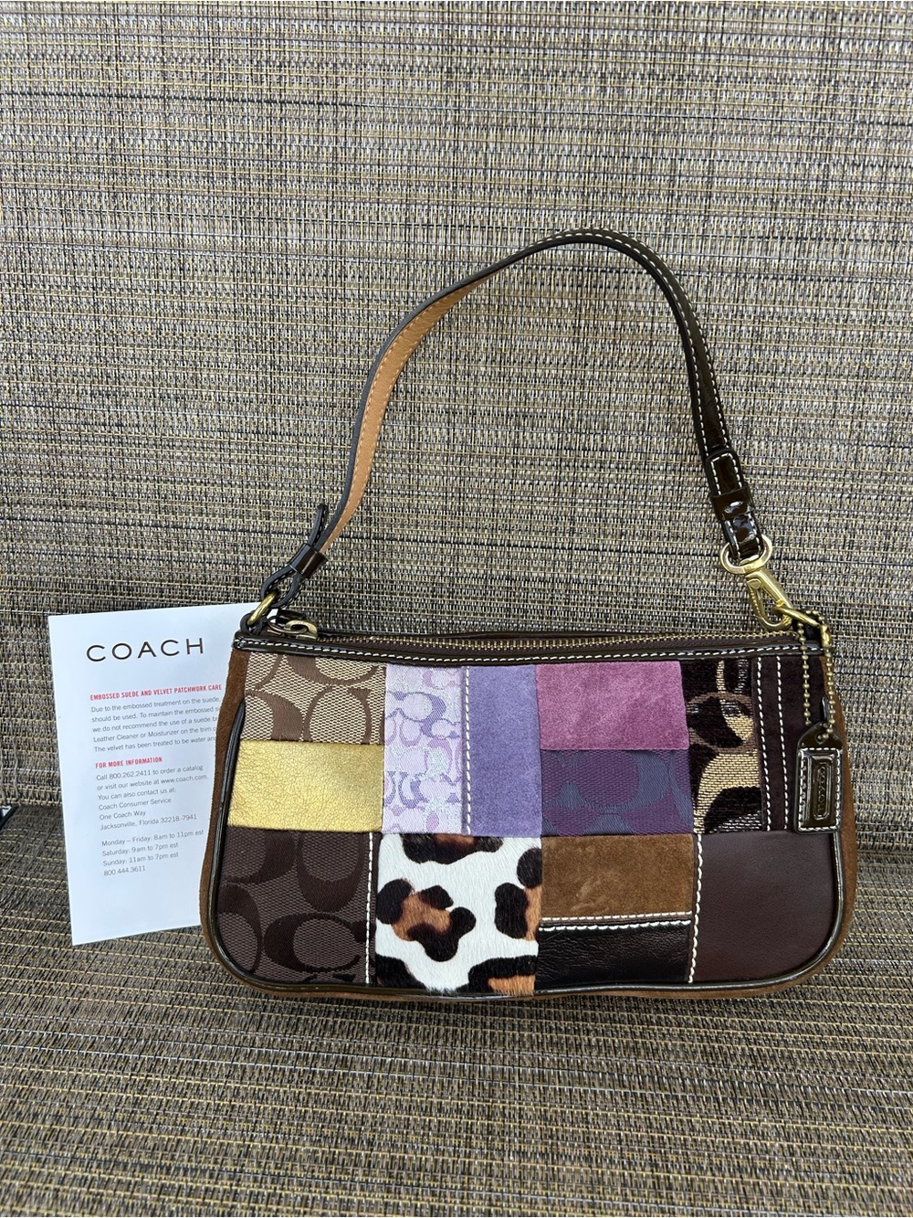 Coach Vintage Y2K Patchwork Multicolor Shoulder Bag